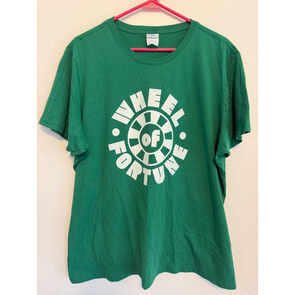 Port & Company Wheel of Fortune Green Graphic T-Shirt Womens XXL Cotton